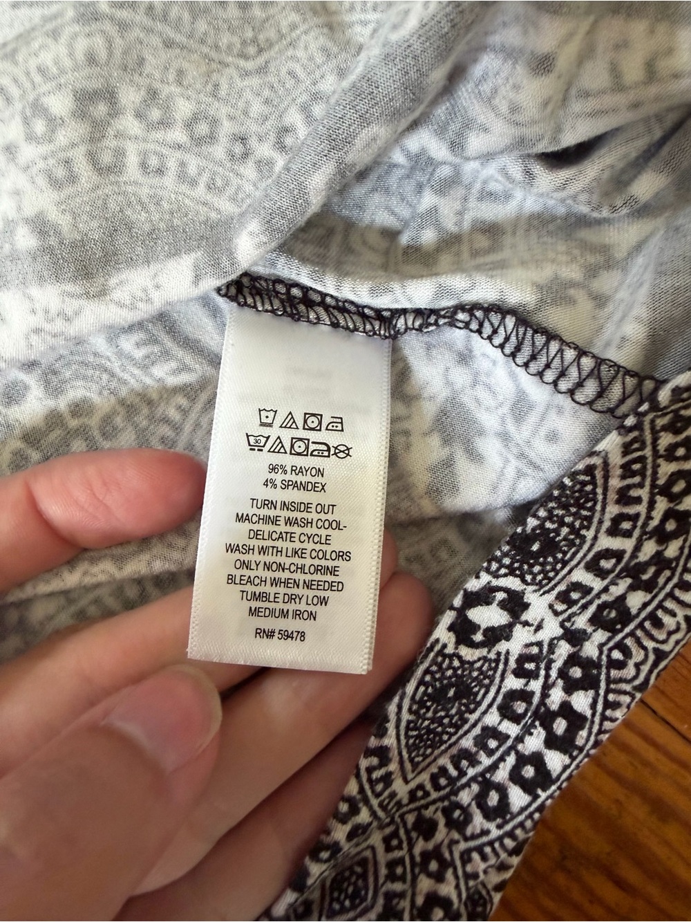 Cynthia Rowley Black White Boho Maxi Skirt XS Stretch Jersey Patterned - Picture 3 of 3